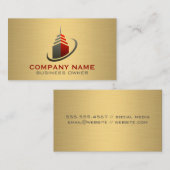 Carte De Visite Icône de construction de gratte-ciel hypothécaire (Devant / Derrière)