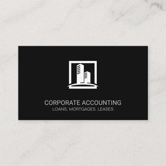 Carte De Visite Icône de construction d'entreprise (Devant)