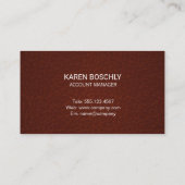 Carte De Visite Icône de construction d'entreprise | Texture en cu (Dos)
