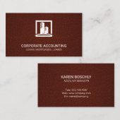 Carte De Visite Icône de construction d'entreprise | Texture en cu (Devant / Derrière)