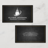 Carte De Visite Icône de construction du gratte-ciel | Constructio (Devant / Derrière)