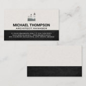 Carte De Visite Icône de construction du gratte-ciel | Métal (Devant / Derrière)