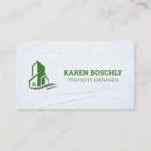 Carte De Visite Icône de construction verte (Devant)