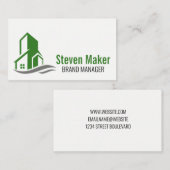 Carte De Visite Icône de construction verte (Devant / Derrière)