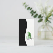 Carte De Visite Icône de construction verte (Debout devant)