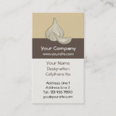 Carte De Visite Icône de coupe d'ail (Devant)