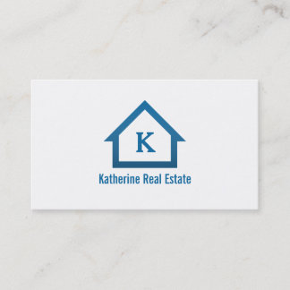Carte De Visite Icône de courtier immobilier bleu professionnel mo