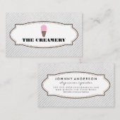Carte De Visite Icône de crème glacée (Devant / Derrière)