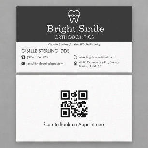 Carte De Visite Icône de dent avec appareil orthodontique pour cab