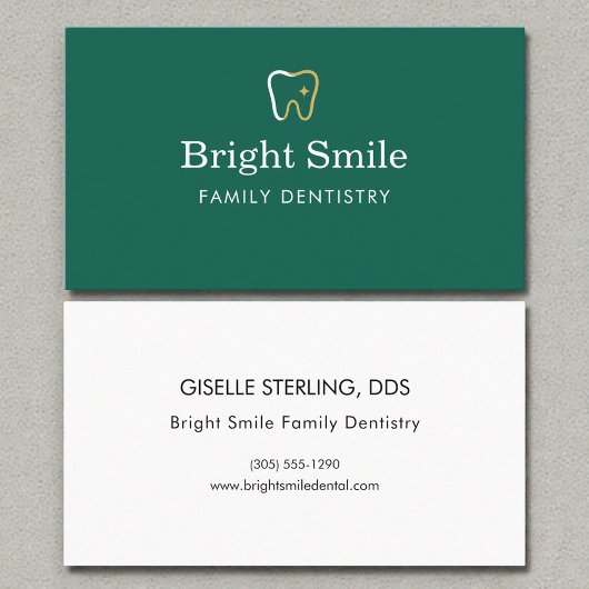 Carte De Visite Icône de dent de cabinet de dentisterie moderne