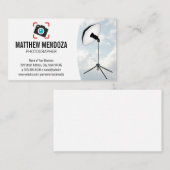 Carte De Visite Icône de la caméra | Nuages | Lumières Studio (Devant / Derrière)