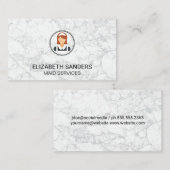 Carte De Visite Icône de la femme | Marbre (Devant / Derrière)