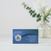 Carte De Visite Icône de la maison de placement de l'agent immobil (Debout devant)