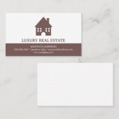 Carte De Visite Icône de la maison de ville Agent immobilier (Devant / Derrière)