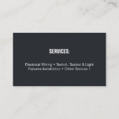 Carte De Visite Icône de la maison moderne en ampoule électrique (Dos)