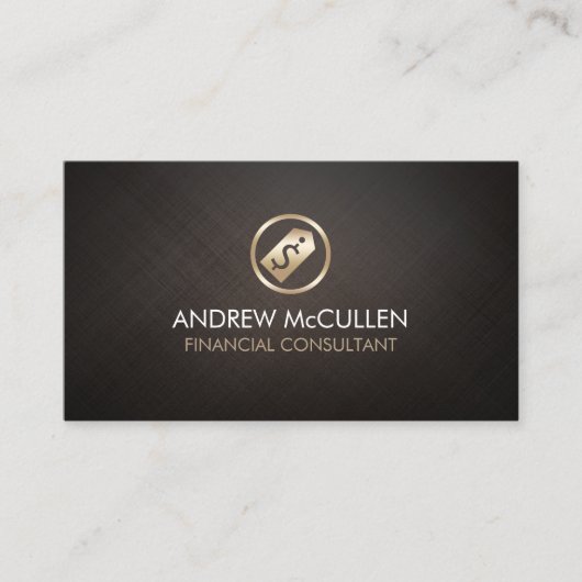 Carte De Visite Icône de l'onglet Consultant financier (Devant)