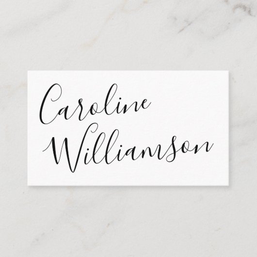 Carte De Visite Icône de médias sociaux de calligraphie de script  (Devant)