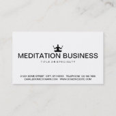 Carte De Visite icône de méditation (Dos)