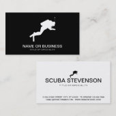 Carte De Visite icône de plongeur autonome (Devant / Derrière)