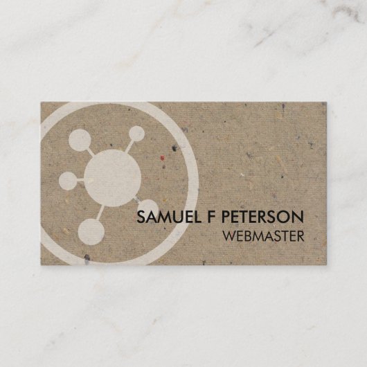 Carte De Visite Icône de points de réseau pour webmaster (Devant)