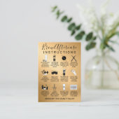 Carte De Visite Icône de post-soins Gold Metallic Brows (Debout devant)