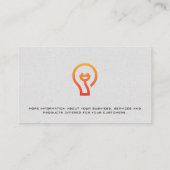 Carte De Visite Icône de prise électrique de l'ampoule (Dos)