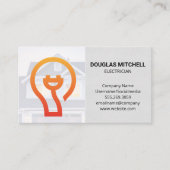 Carte De Visite Icône de prise électrique de l'ampoule (Devant)