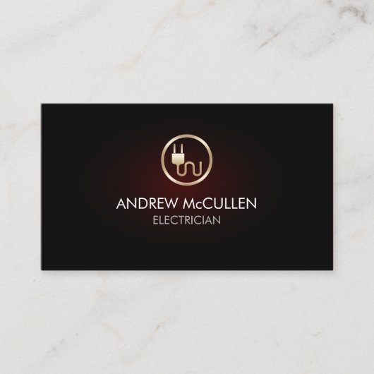 Carte De Visite Icône de prise électrique de réparation à domicile (Devant)