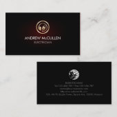 Carte De Visite Icône de prise électrique Éco Réparation à domicil (Devant / Derrière)