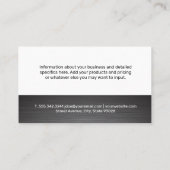 Carte De Visite Icône de propriété | Texture brodée métallique (Dos)