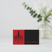 Carte De Visite Icône de silhouette de lustre - design d'intérieur (Debout devant)