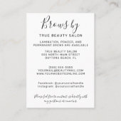 Carte De Visite Icône de soins postérieurs aux Brosses noires blan (Dos)