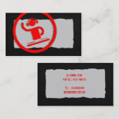 Carte De Visite Icône de table d'affichage Dj rouge unique (Devant / Derrière)