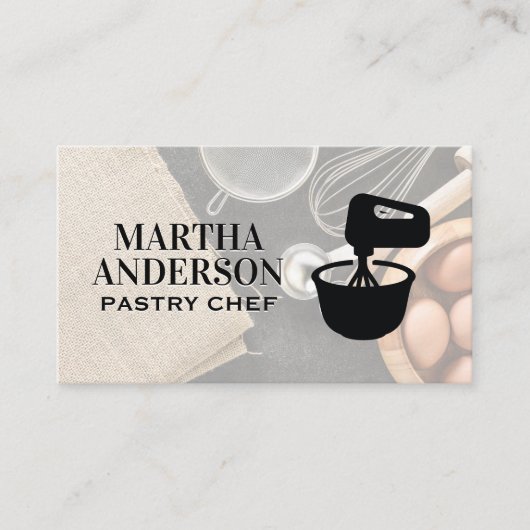 Carte De Visite Icône de table de mixage | Ingrédients de cuisson (Devant)