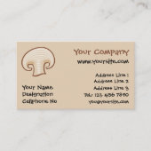 Carte De Visite Icône de tranche de champignons (Devant)