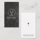 Carte De Visite Icône de vin et ardoise (Devant / Derrière)