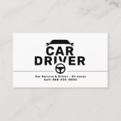 Carte De Visite Icône de volant - Conducteur de voiture (Devant)