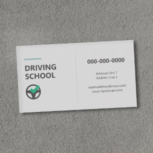 Carte De Visite Icône de volant - École de conduite 