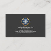 Carte De Visite Icône d'emplacement de la couche noire grise des F (Dos)