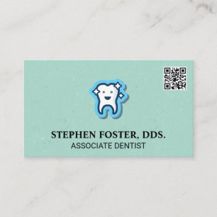 Carte De Visite Icône dent mousseuse   Code QR