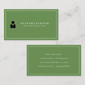 Carte De Visite Icône d'entreprise simple (Devant / Derrière)