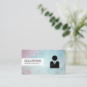 Carte De Visite Icône d'entreprise Texture professionnelle simple (Debout devant)