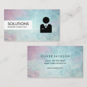 Carte De Visite Icône d'entreprise Texture professionnelle simple (Devant / Derrière)