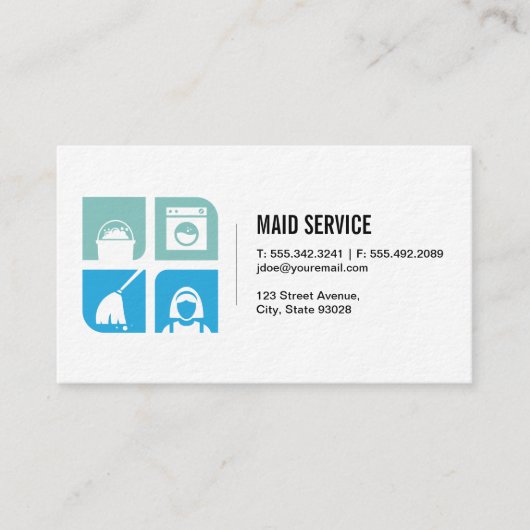 Carte De Visite Icône des services de ménage | Services d'hôtel (Devant)