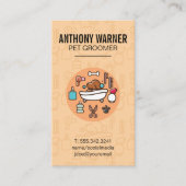 Carte De Visite Icône Dog Wash Douche (Devant)