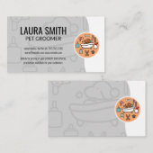 Carte De Visite Icône Dog Wash Douche (Devant / Derrière)