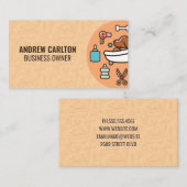 Carte De Visite Icône Dog Wash Douche (Devant / Derrière)