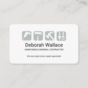 Carte De Visite Icône d'outil de réparation pour bricoleur créatif