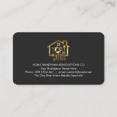 Carte De Visite Icône d'outils de bricoleur créatif (Dos)