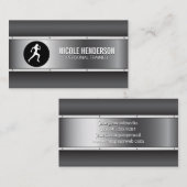 Carte De Visite Icône du coureur | Métallurgique (Devant / Derrière)